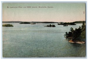 c1910 Steamboat, St. Lawrence River and 1000 islands Brockville Canada Postcard