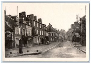 Ducey (Manche) France Postcard Main Street c1930's RPPC Photo