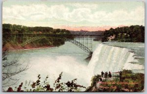 Vtg Niagara Falls New York NY American Falls from Goat Island 1910s Old Postcard