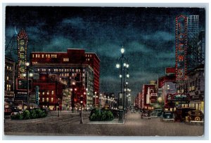 1946 Canal Street Night Exterior Building New Orleans Louisiana Vintage Postcard 