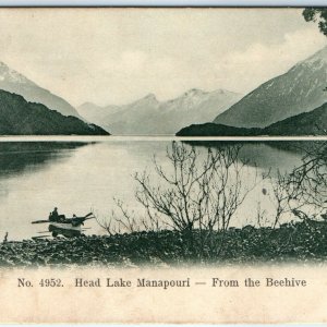 1906 Manapouri New Zealand Beehive Head Lake Muir Moodie Postcard Dunedin NZ A43