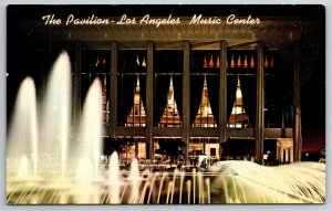 Los Angeles California~The Pavilion & Fountains @ Music Center~Vintage Postcard