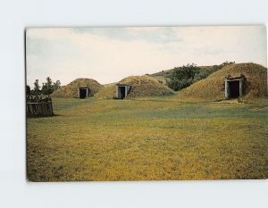 Postcard Mandan American Indian Village, Fort Lincoln State Park, Mandan, N. D.