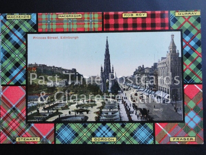 c1907 TARTAN MacKenzie NacGregor, Rob Roy, Murray etc: Princes Street 170515