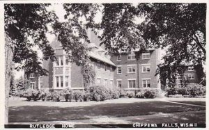 Wisconsin Chippewa Falls Rutledge Home Real Photo RPPC