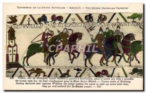 Postcard Old Bayeux Tapestry of Queen Matilda Conan Duke of Brittany who decl...