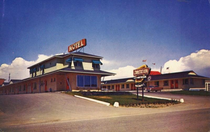 Motel L'Abitation QC Quebec City AAA Old Cars Motels Vintage Postcard D10c