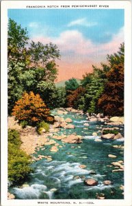 Pemigewasset River Franconia Notch White Mountains New Hampshire WB Postcard 