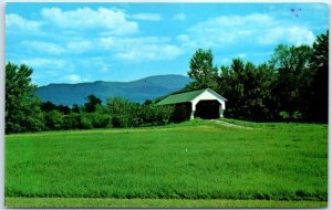 Postcard - Old Covered Bridge, Cambridge, Vermont, USA