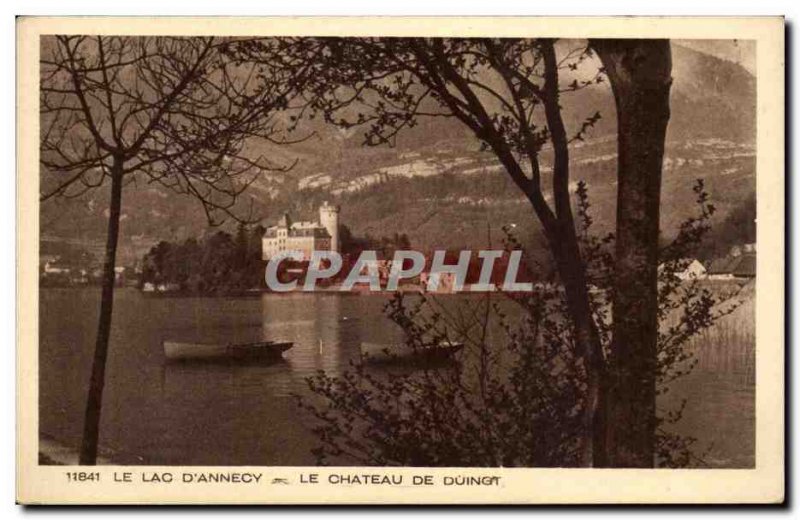 Old Postcard Lac d & # 39Annecy the castle of Duingt