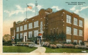 Postcard Early View of Hill Trade School in Saginaw, MI.   L3