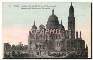 Paris Postcard Ancient Church of the Sacred Heart of Montmartre monument Appe...
