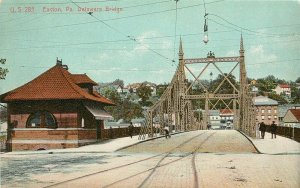 c1910 Postcard; Easton PA Delaware Bridge, Northampton County Unposted