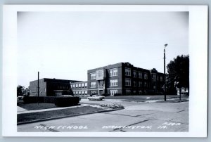 c1910's High School Building Cars Washington Iowa IA RPPC Photo Antique Postcard