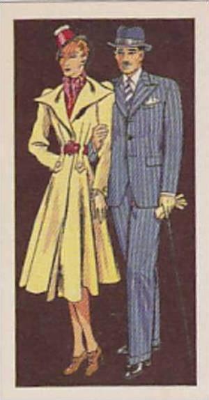 Brooke Bond Vintage Trade Card British Costume 1967 No 47 Day Clothes Circa 1938