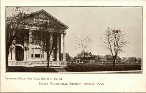 Vtg Select Residential Section Ditmas Park Brooklyn New York NY Postcard