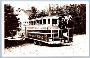 K49/ Skagway Alaska RPPC Postcard c1940s Early Street Car Conductor 478