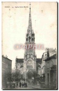 Postcard Old Brest Saint Martin Church children