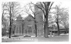 Holy Family Church real photo - Watertown, New York NY