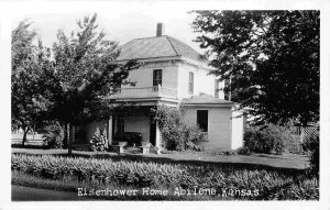 Eisenhower Home Abilene Kansas 1950s RPPC Real Photo postcard