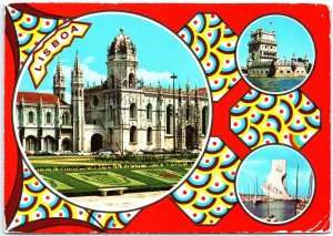 VINTAGE POSTCARD CONTINENTAL SIZE THE ROYAL PALACE AT LISBON PORTUGAL 1980