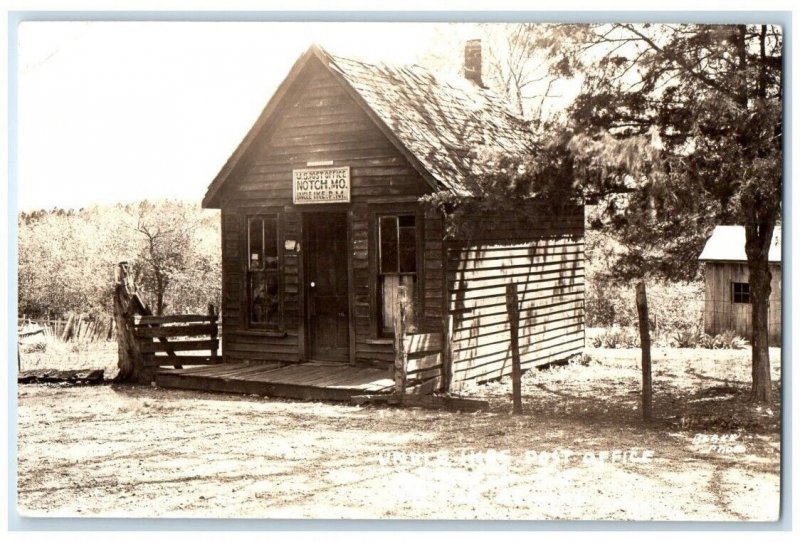 c1940's Uncle Ike's Post Office View Notch Missouri MO RPPC Photo Postcard