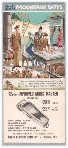 Andis Clipper Company Racine Wis. Advertising Postcard Paul Webb's Mountain Boys