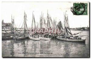 Dunkirk - Cale des Pecheurs - boat - Old Postcard