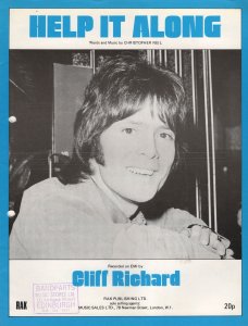 Help It Along Cliff Richard Rare 1970s RAK Sheet Music