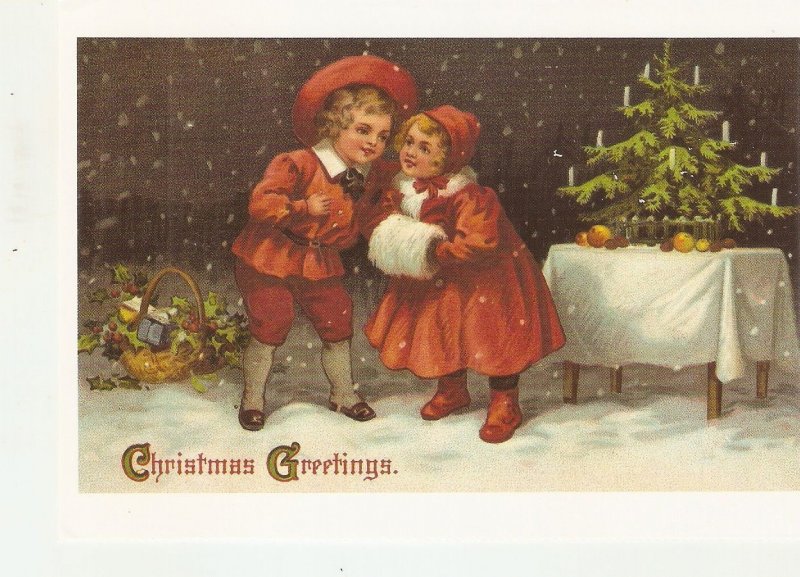 Christmas Greetings (early 20th century Modern Amerixcan repro of  old vintag