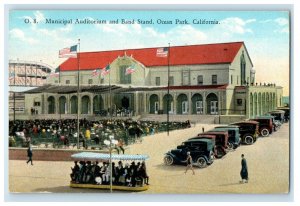 1936 Municipal Auditorium Band Stand Ocean Park California CA Vintage Postcard
