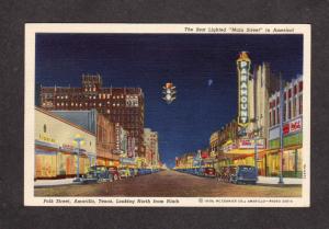 TX Polk St Paramount Theater Theatre Blackburn Store Amarillo Texas Postcard