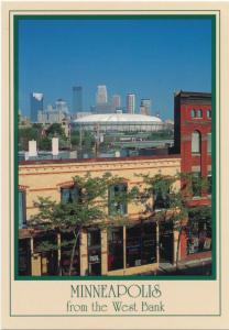 Metrodome and Minneapolis MN, Minnesota - Viewed from the West Bank