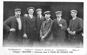 1909 Faber, Alavoine, Garrigou, Trousselier, Dubot Tour De France Cycliste Un...
