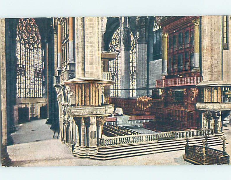 1928 postcard INTERNO DEL DUOMO Milano - Milan Italy F5554