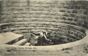 Wheelock Postcard Getting Water Sweet Spring Eureka Springs AR Carroll County