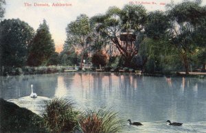 The Domain Ashburton Antique New Zealand Postcard