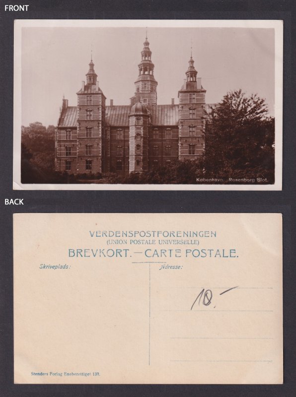 Vintage postcard DENMARK Copenhagen Rosenborg Castle