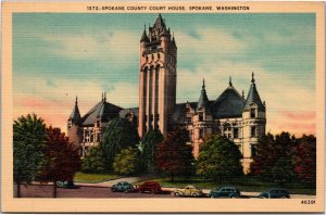 Postcard WA Spokane County Court House