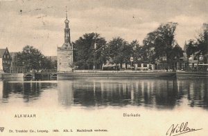 Netherlands Alkmaar Bierkade Vintage Postcard 03.79