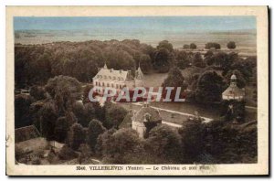 Postcard Old Villeblevin (Yonne) Chateau and Park