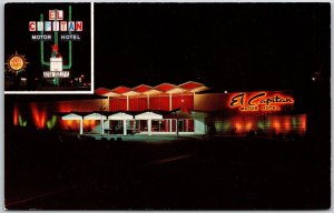 El Capitan Motor Hotel  Wilmington Delaware Restaurant & Swimming Pool Postcard