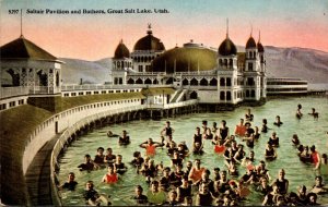 Utah Great Salt Lake The Saltair Pavilion and Bathers