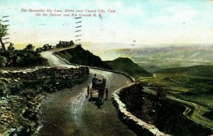 C1900Sky Line Drive Canon City Colorado on Denver & Rio Grande R.R. Postcard P33 