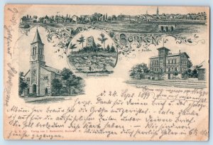 Borken North Rhine-Westphalia Germany Postcard Multiview Monument Church 1899