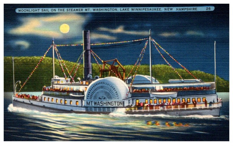 Steamer Mt. Washington , Midnight Sail