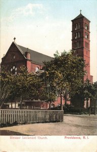 Postcard Blessed Sacrament Church Providence Rhode Island