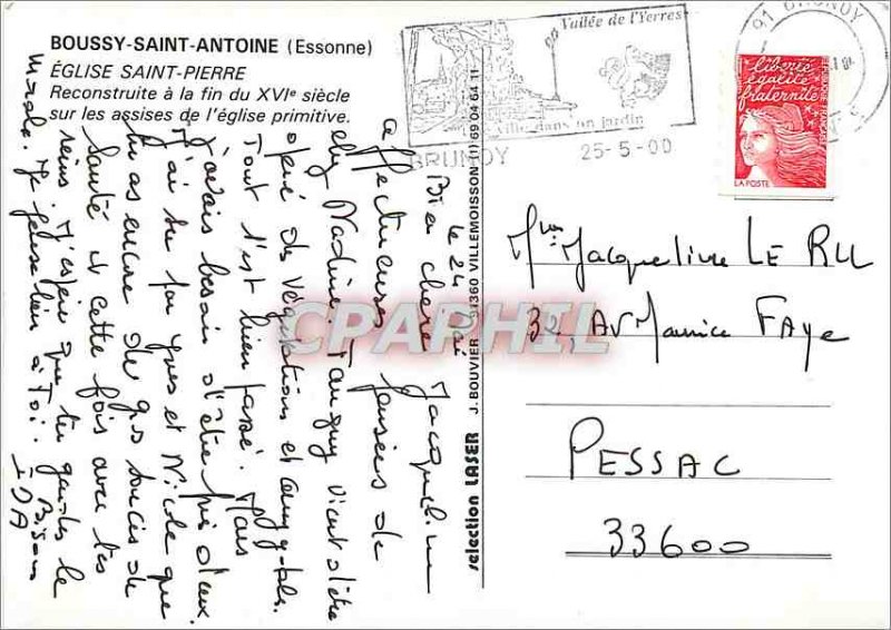 'Postcard Modern Boussy-Saint-Antoine (Essonne) St. Peter''s Church was rebui...