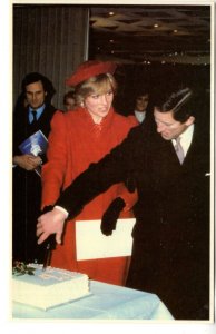 Charles and Diana Cut the Cake at Guildford, Royal Family 1982