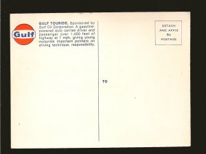 Gulf Oil Corporation Gulf Touride 1960's Color Postcard Unposted